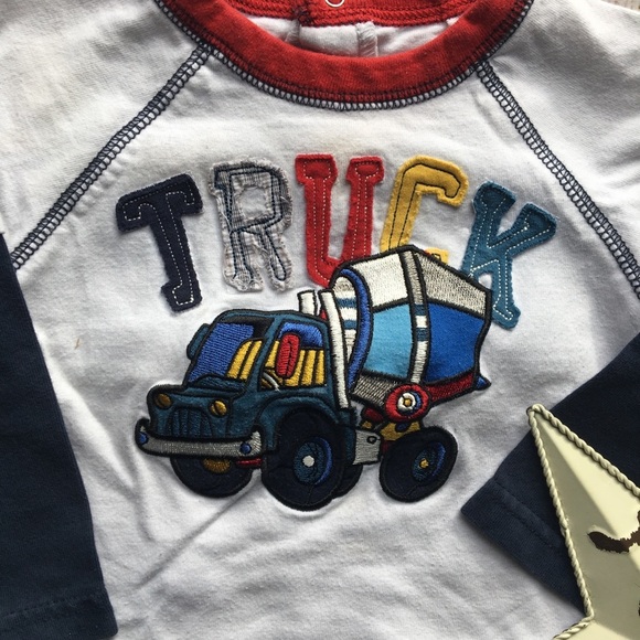 5/$15  Truck Long Sleeve Onesie size 3-6 months - Picture 2 of 3